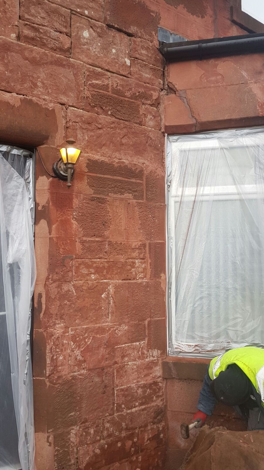 Full facade restoration project including structural repairs, Glasgow Road.